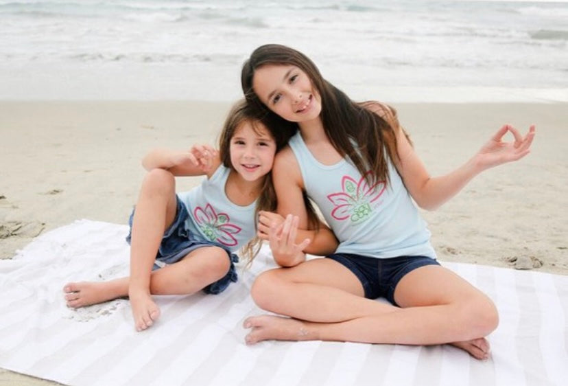 Lotus Yoga Ribbed Tank - SOCOOLKIDS