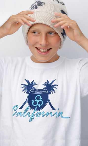 CA T-Shirt/White - SOCOOLKIDS