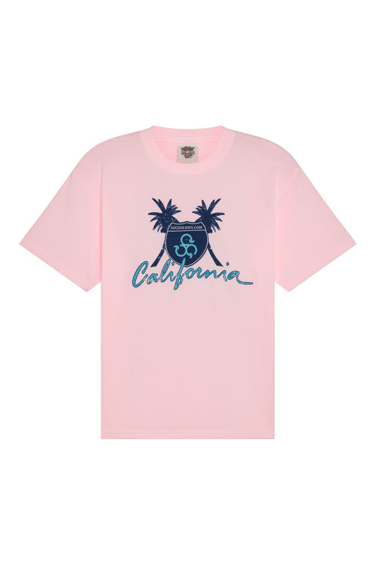 California Tee / Pink - SOCOOLKIDS