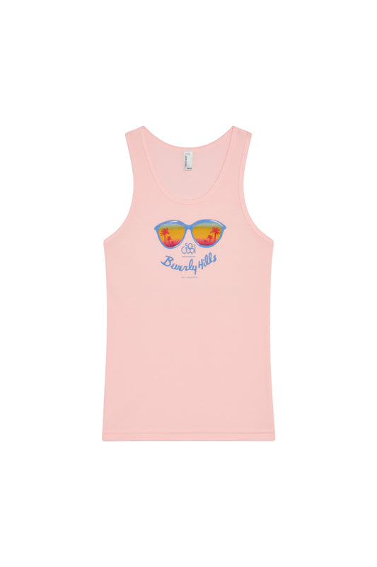 Ribbed Beverly Hills Girls Tank Top - SOCOOLKIDS