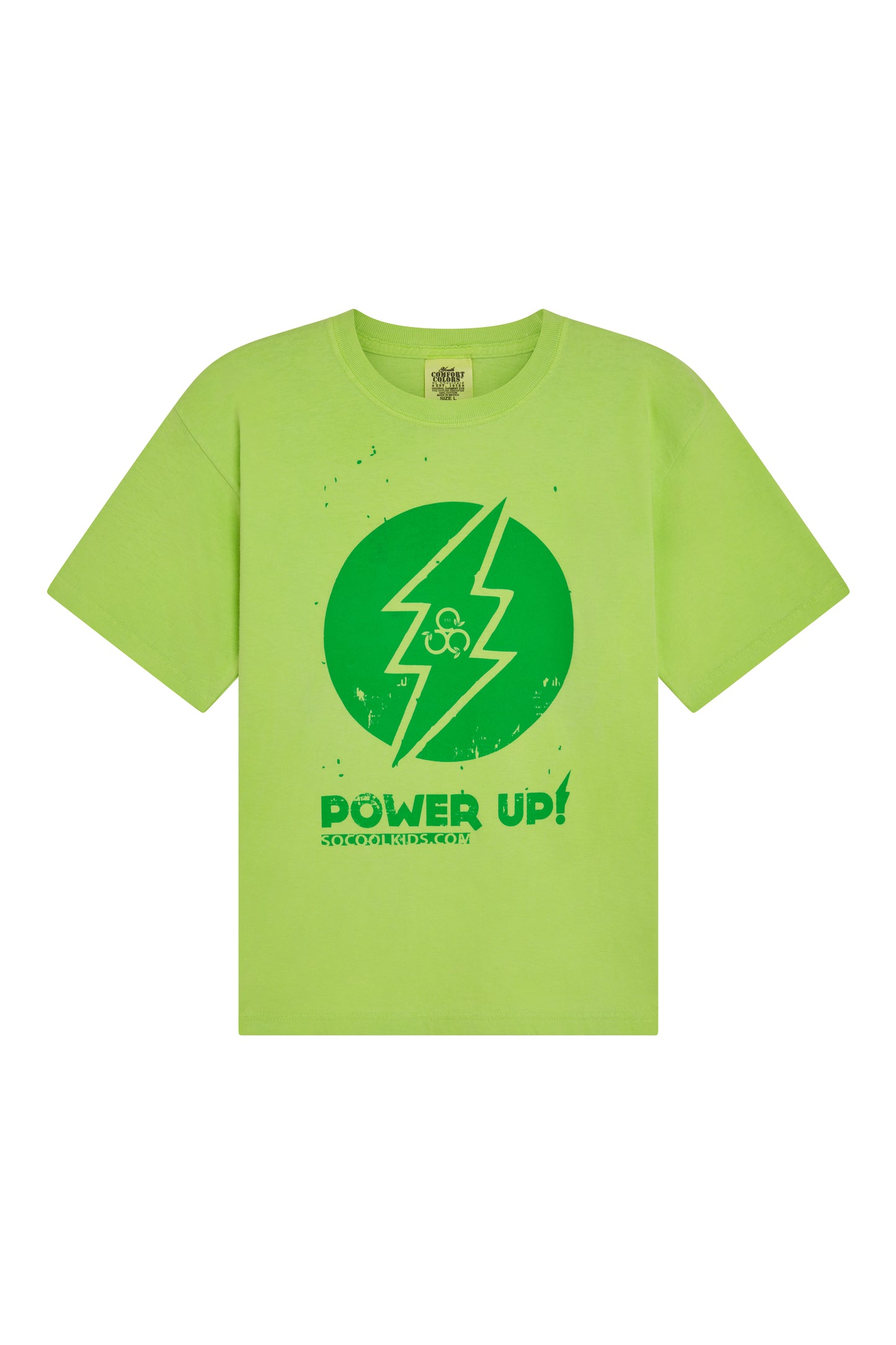 Power-Up Tee / Lime - SOCOOLKIDS