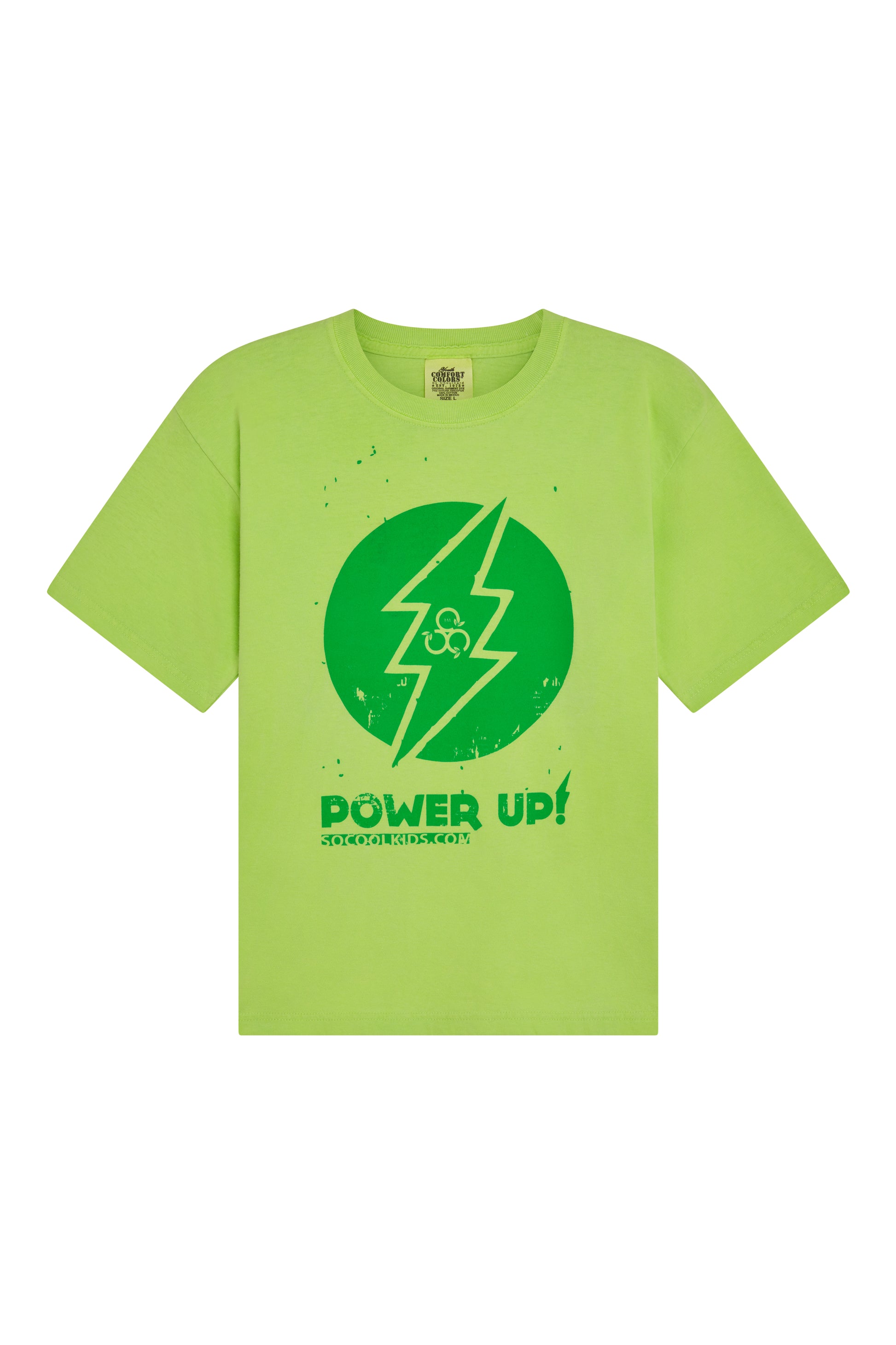 Power-Up Tee / Lime - SOCOOLKIDS