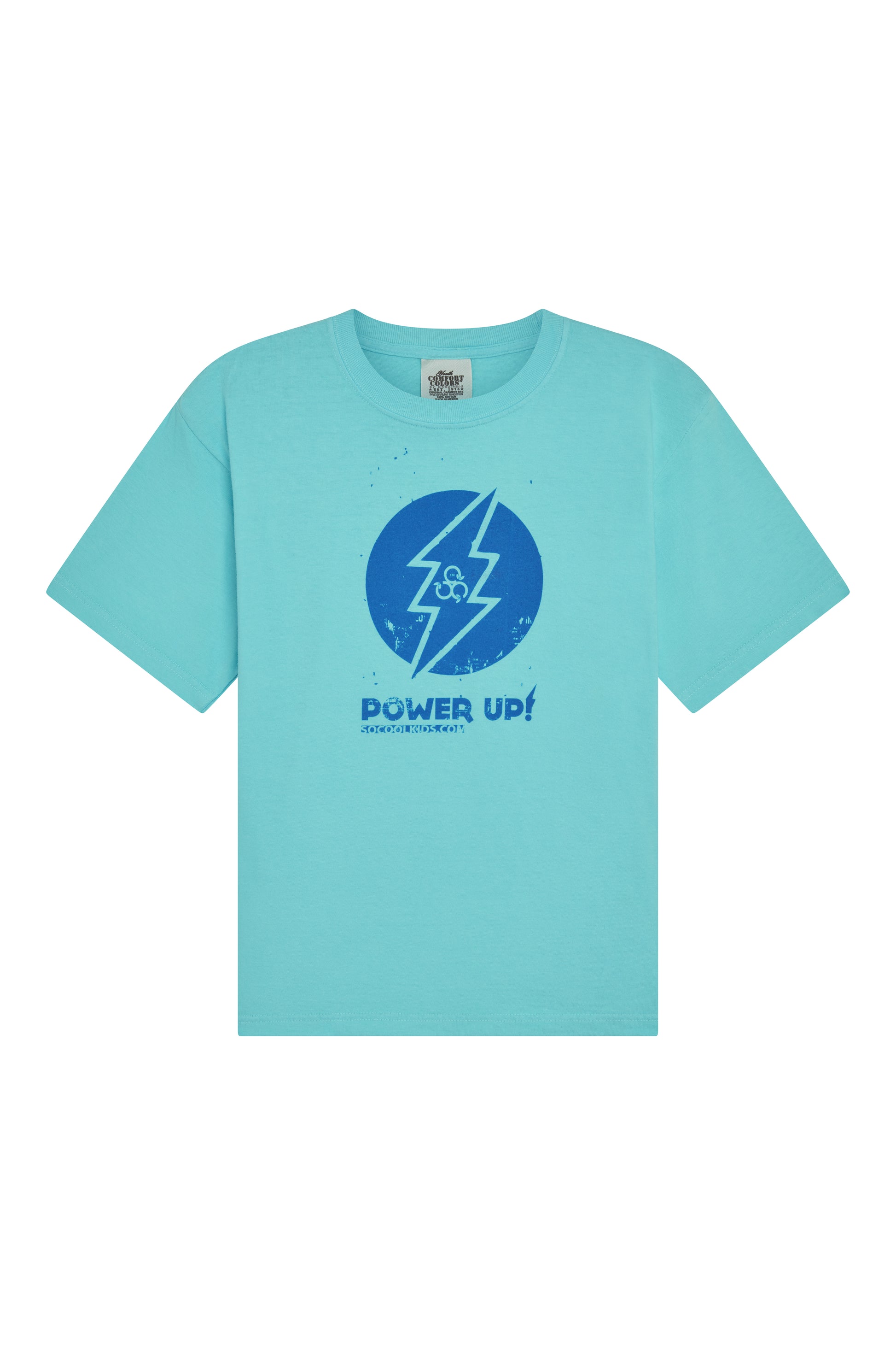 Power-Up Tee / Lagoon Blue - SOCOOLKIDS
