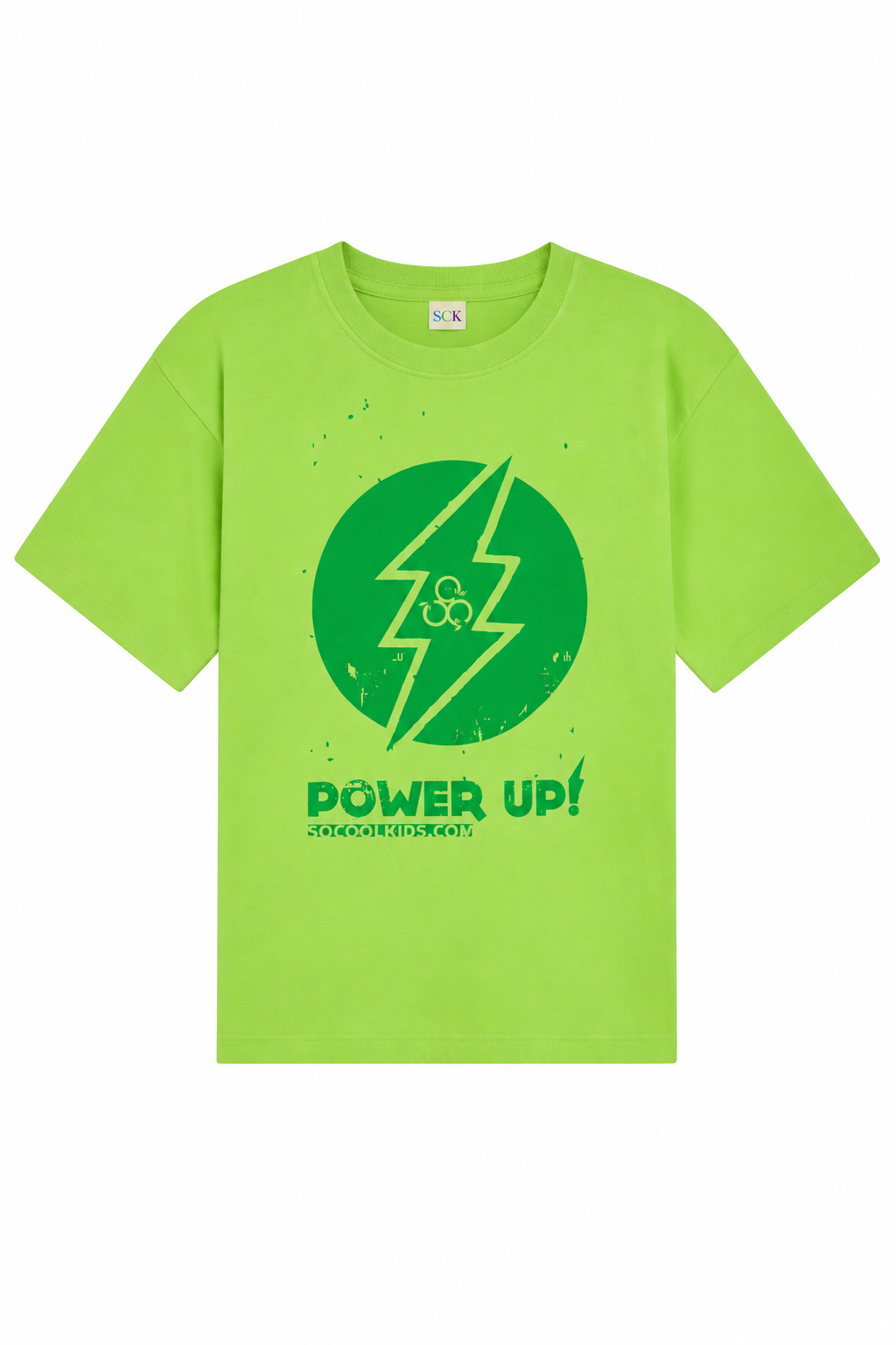 Power Up Tee|Lime - SOCOOLKIDS