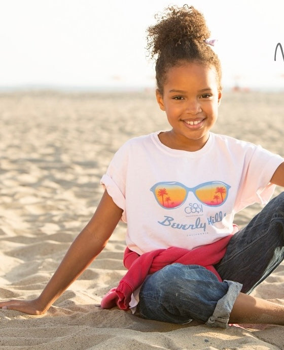 Beverly Hills Tee Pink - SOCOOLKIDS