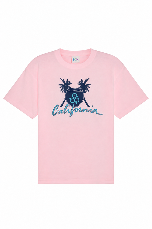 California Tee|Pink - SOCOOLKIDS