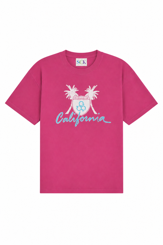 California Tee|Raspberry - SOCOOLKIDS