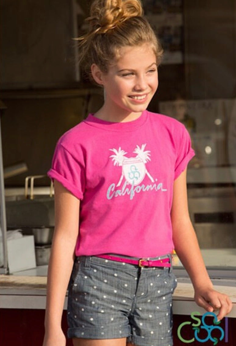 California Tee — Raspberry - SOCOOLKIDS