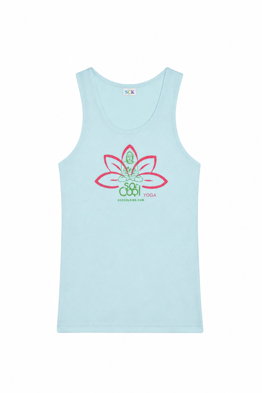 Lotus Yoga Ribbed Tank - SOCOOLKIDS
