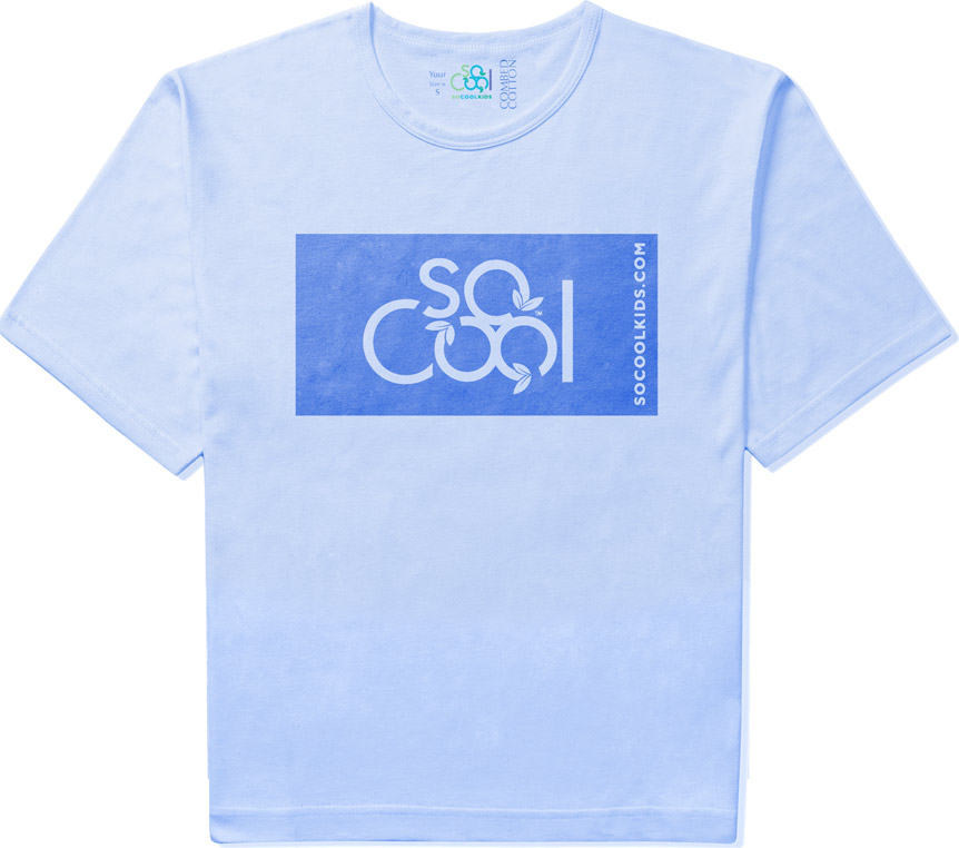 100% Cotton Logo T-Shirt/Blue